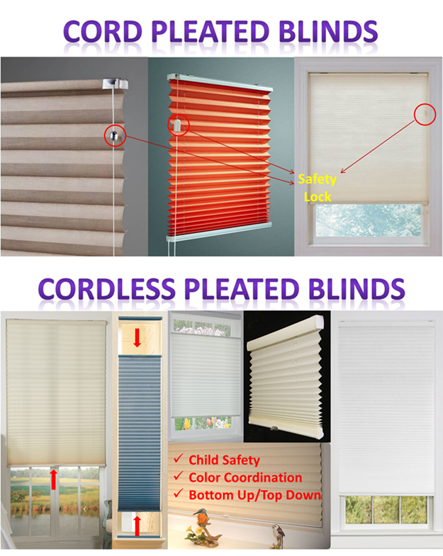 Orange Color Pleated Blinds